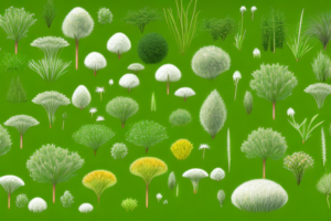 A lawn with different plants and grasses