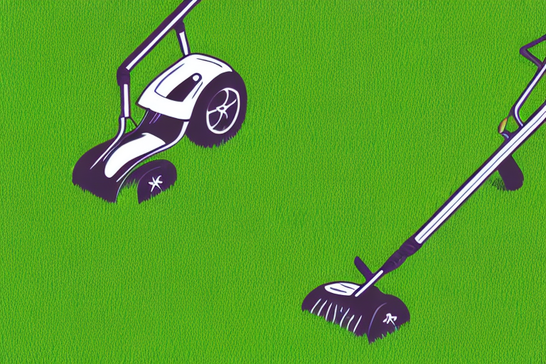 A variety of lawn care tools